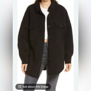 NWOT 169.09 GOOD AMERICAN Contour Faux Shearling Jacket 1/2
